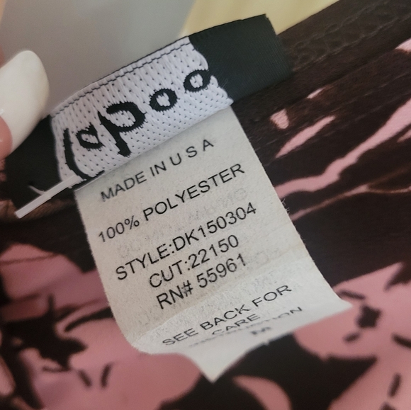 TABOO Floral Brown Pink Dress Asymmetrical Hem Size Medium - Picture 4 of 5